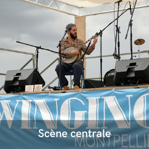 La scène centreale qui acceuille les concerts de Jazz du festival Swinging Montpellier